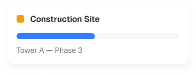 Construction site progress