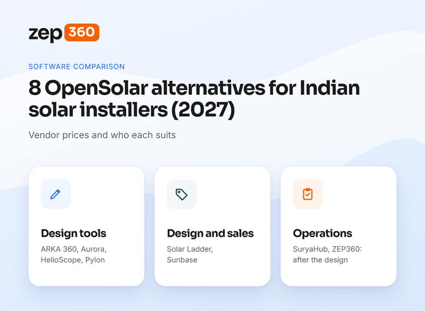 8 OpenSolar Alternatives for Indian Solar Installers (2027)